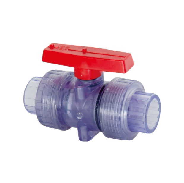 Transparent Double Union Ball Valve
