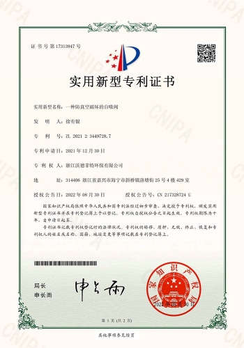一种防真空破坏的自吸阀